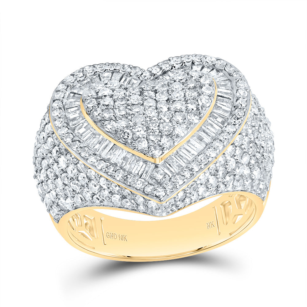 1 7/8Ctw-Nat Dia Nk Fashion Heart Ladies Ring (7.82 grams)