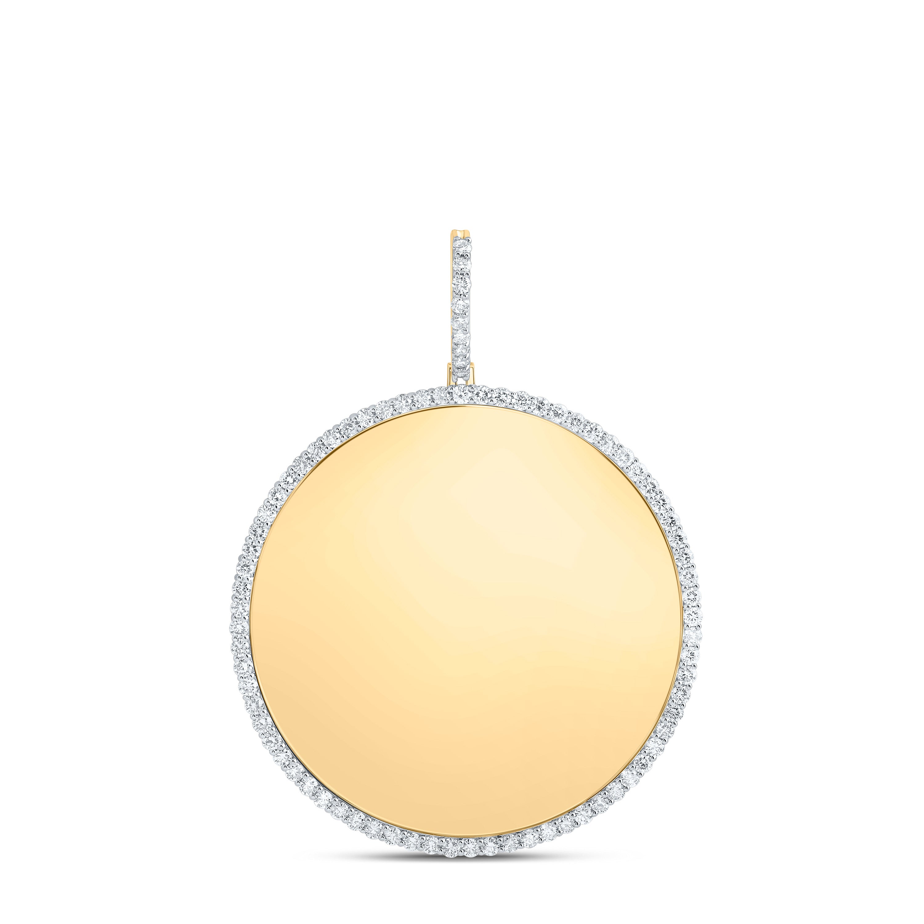 1/3Ctw-Nat Dia Nk Memory Round Mens Charm (11.3 grams)