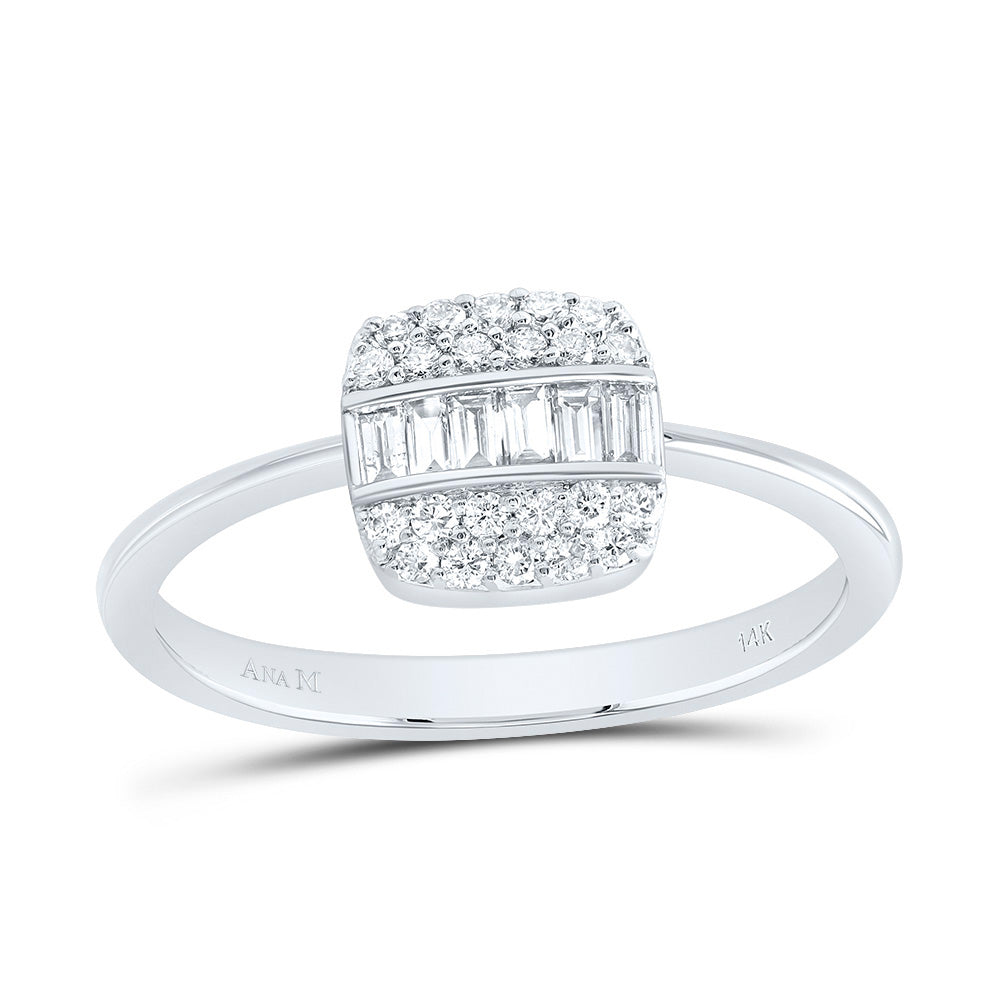 1/3Ctw-Nat Dia Ana M Fashion Cushion Ring (2.21 grams)