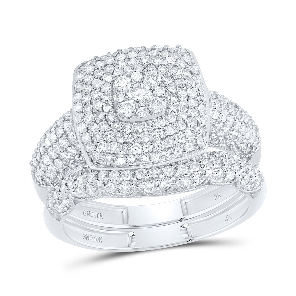 1 1/5Ctw-Dia Nk Fashion Cushion Bridal Set (3.4 grams)