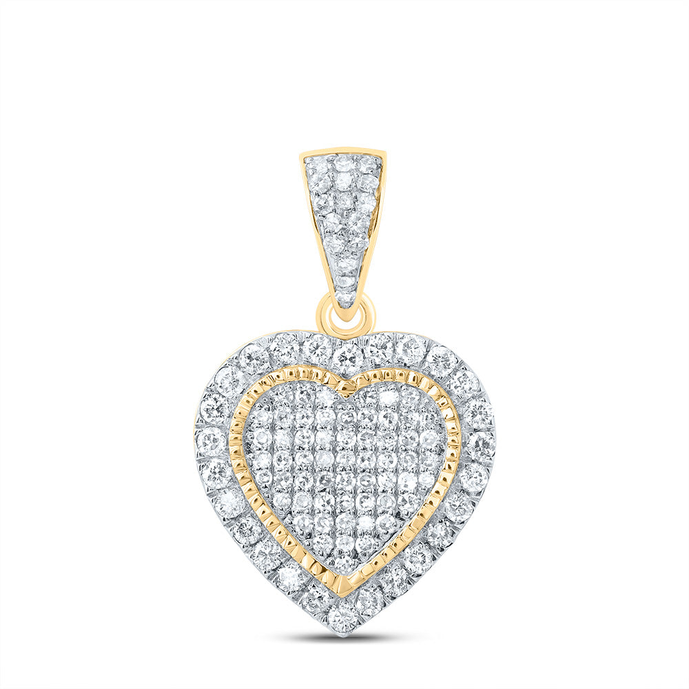 7/8Ctw Nat Dia Nk Fashion Heart Pendant (2.877 grams)