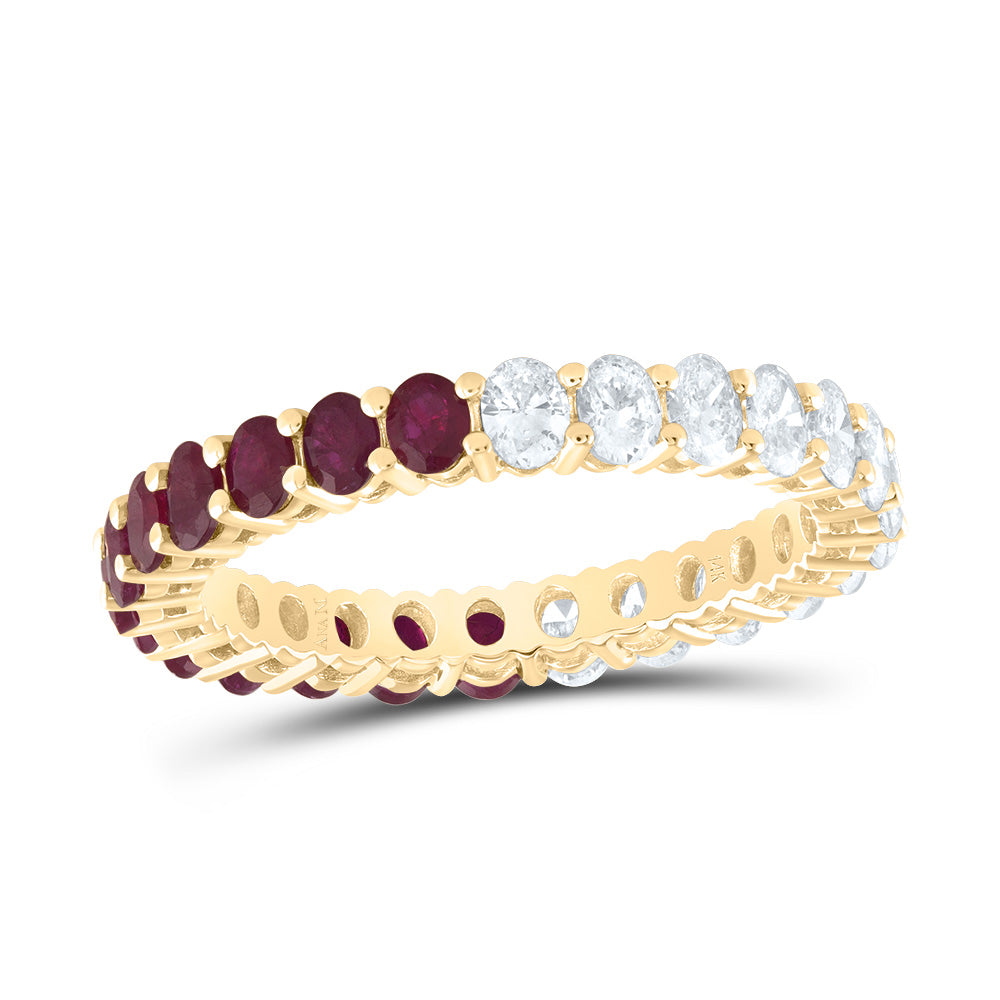 1Ctw-Dia Ana M 1Ctw-Ov-Ru Nat Gem Ring (2 grams)