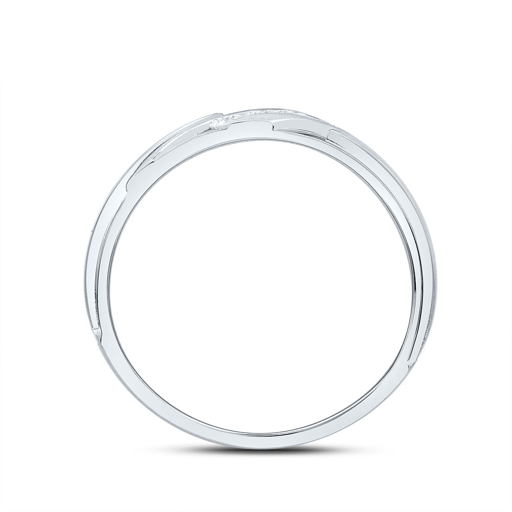 1/4Ctw-Dia Cn Mens Machine-Set Band (9.07 grams)
