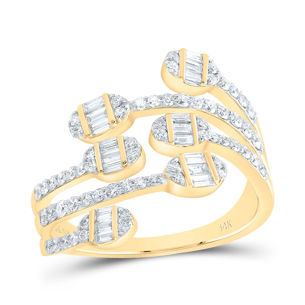 3/4Ctw-Dia Ana M Fashion Ring (4.4 grams)