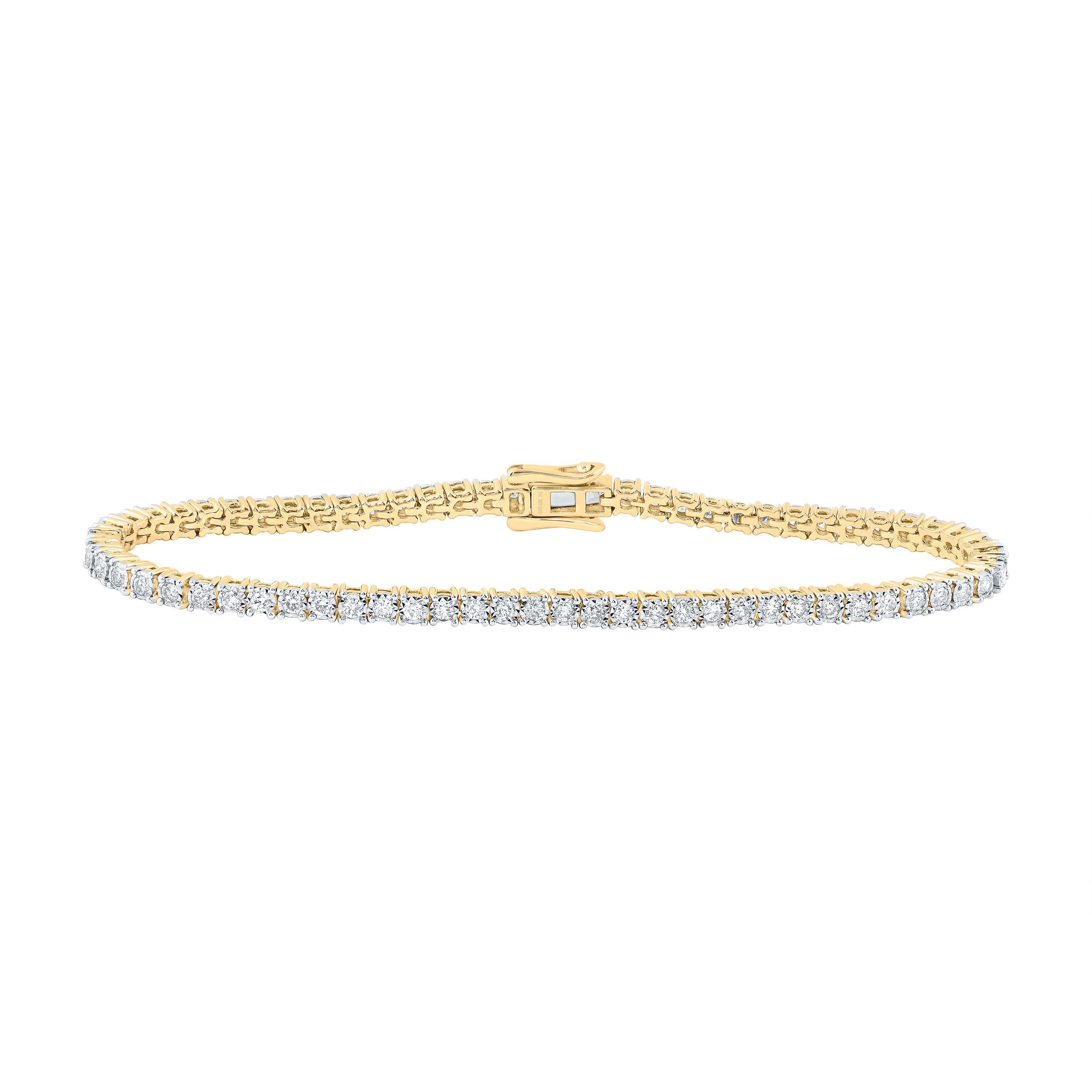 1 1/2Ctw-Diamond Fashion Tennis Bracelet (7 Inch) (10.018 grams)