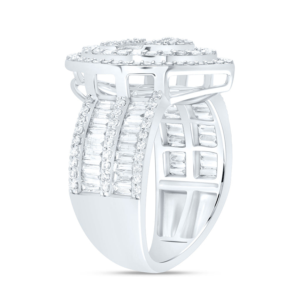 1 3/8Ctw-Dia Ana M Fashion Pear Baguette Bridal Ring (6.72 grams)