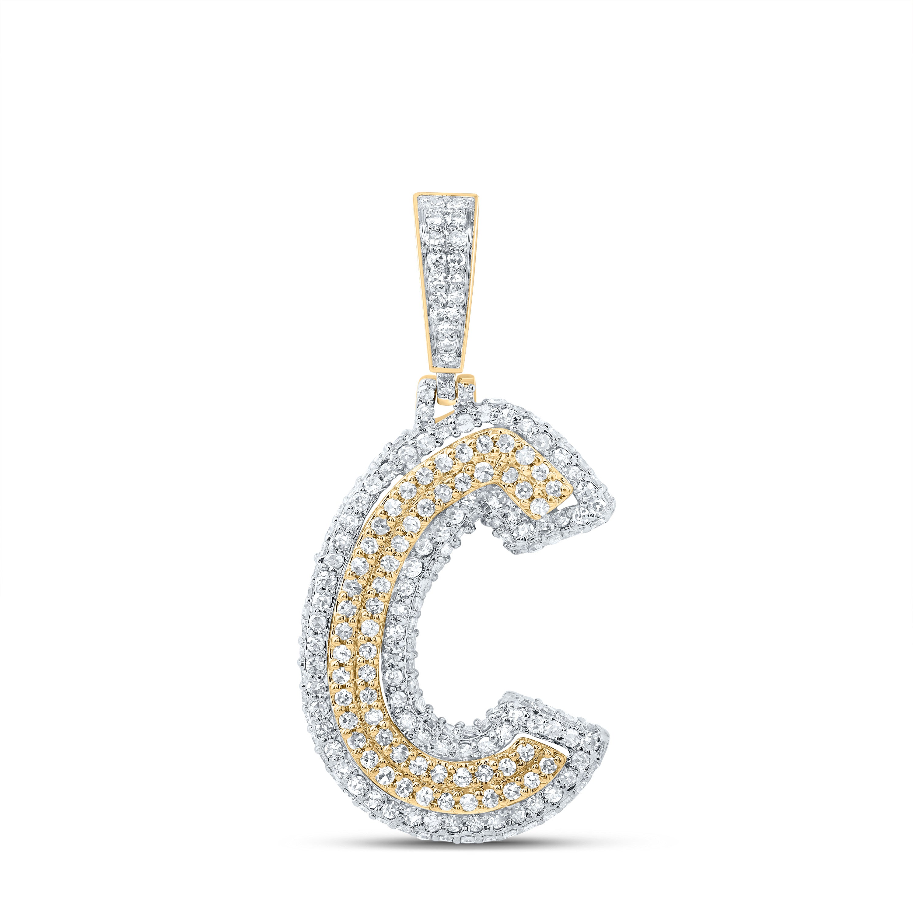 1Ctw-Dia Nk Fashion Initial "C" Pendant (2.648 grams)