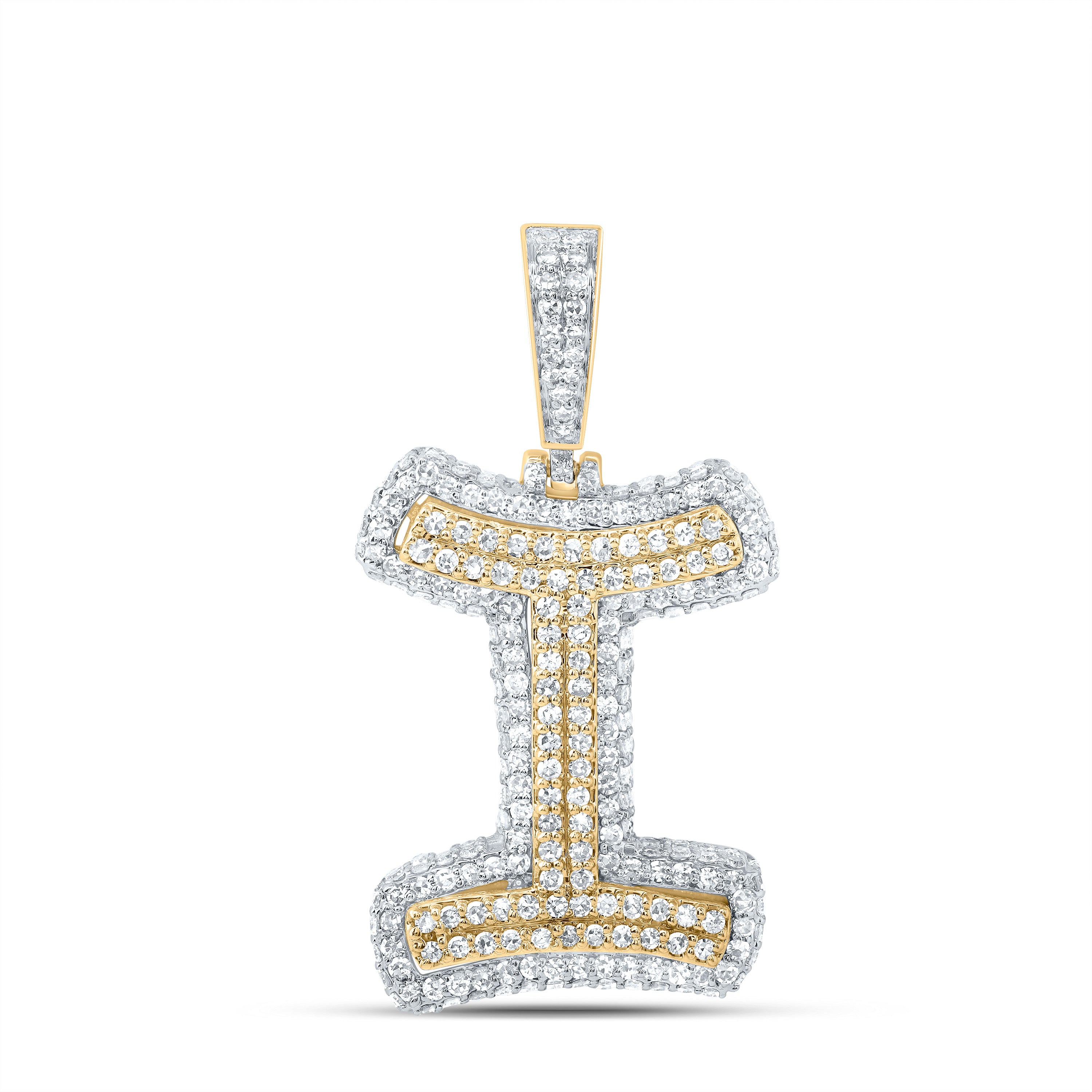 1 1/5Ctw-Dia Nk Fashion Initial "I" Pendant (3.243 grams)