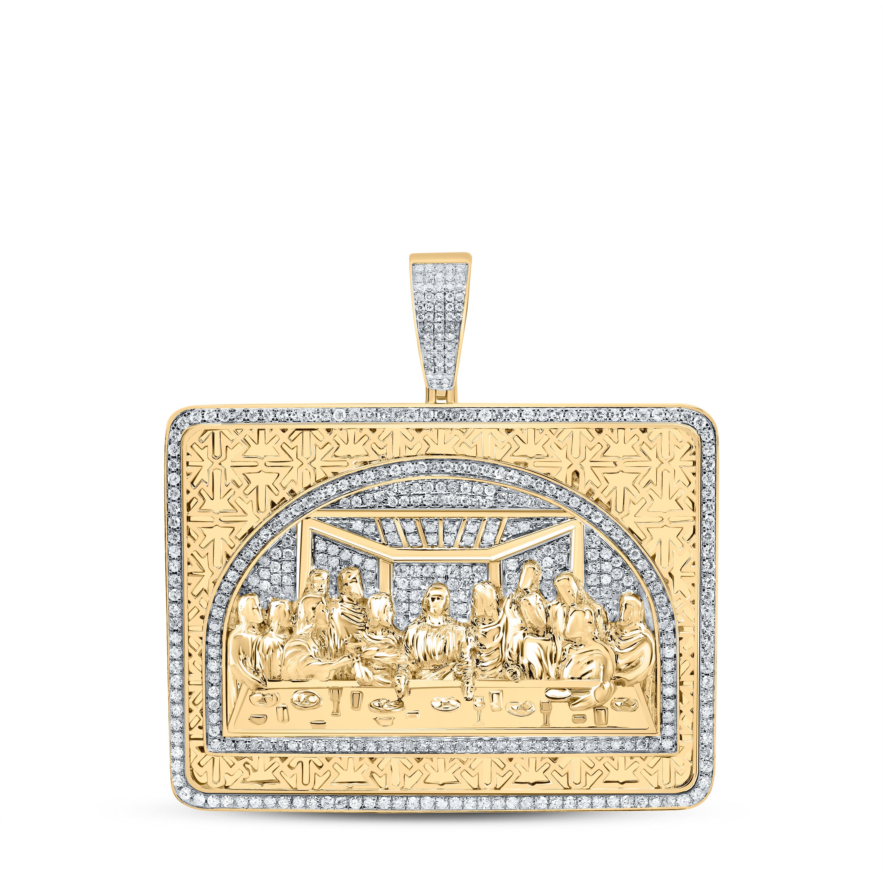 2Ctw-Dia P1 Last Supper Mens Charm (23.335 grams)