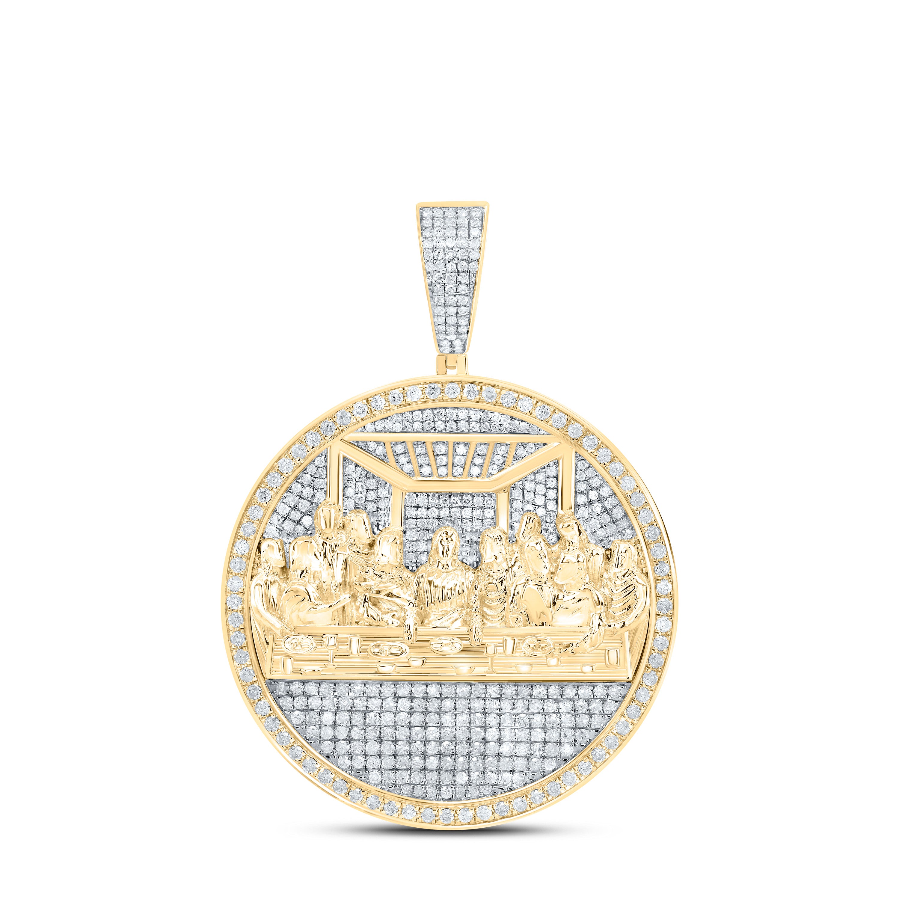 2 Ctw-Dia P1 Last Supper Mens Charm (12.698 grams)