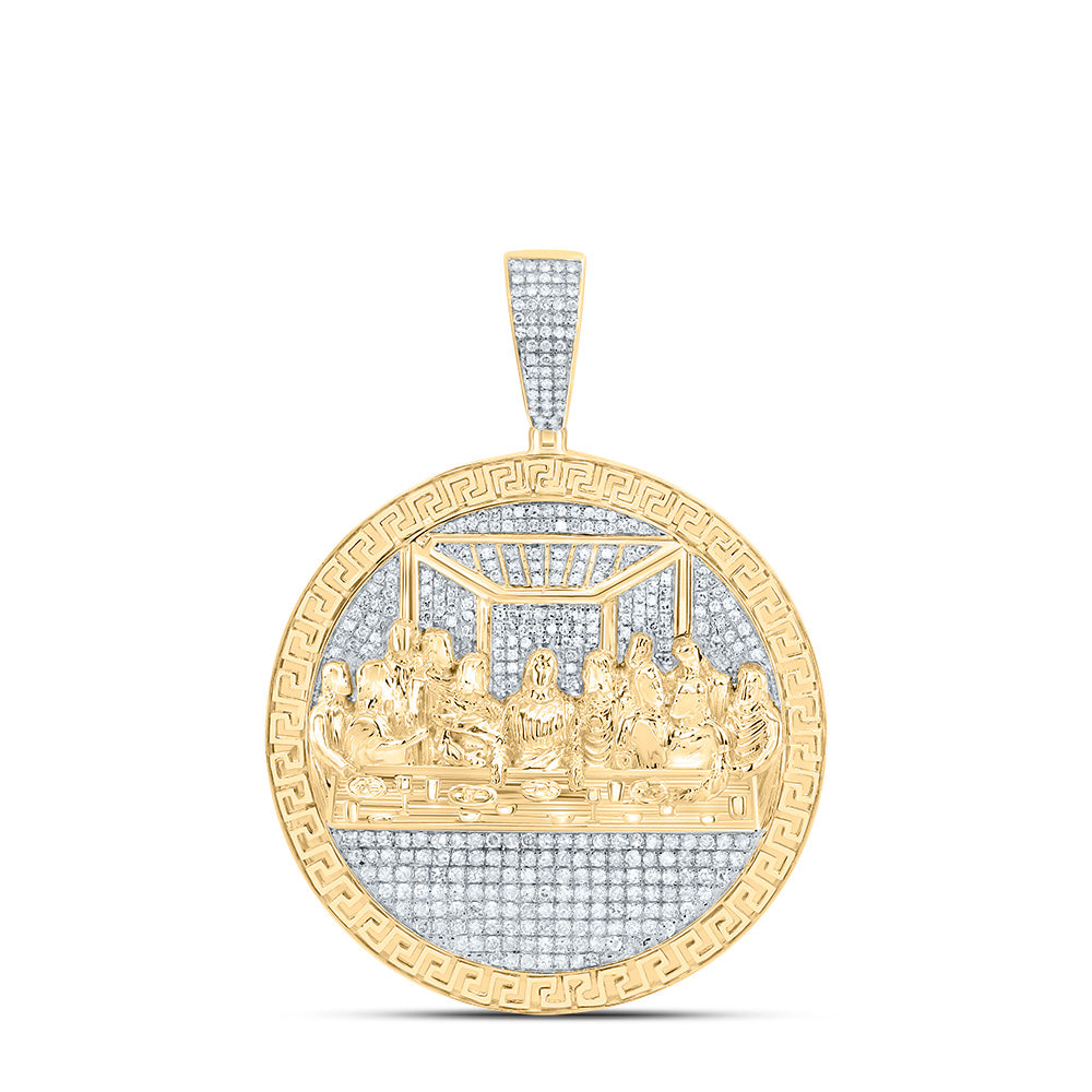 1 1/4Ctw-Dia P1 Last Supper Mens Charm (15.227 grams)