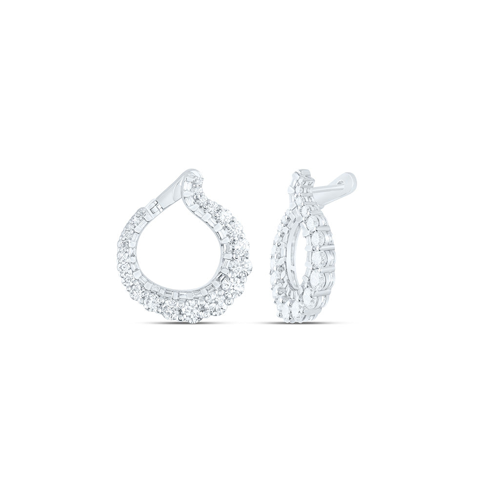 2 1/5Ctw-Dia Ana M Fashion Hoop Earring