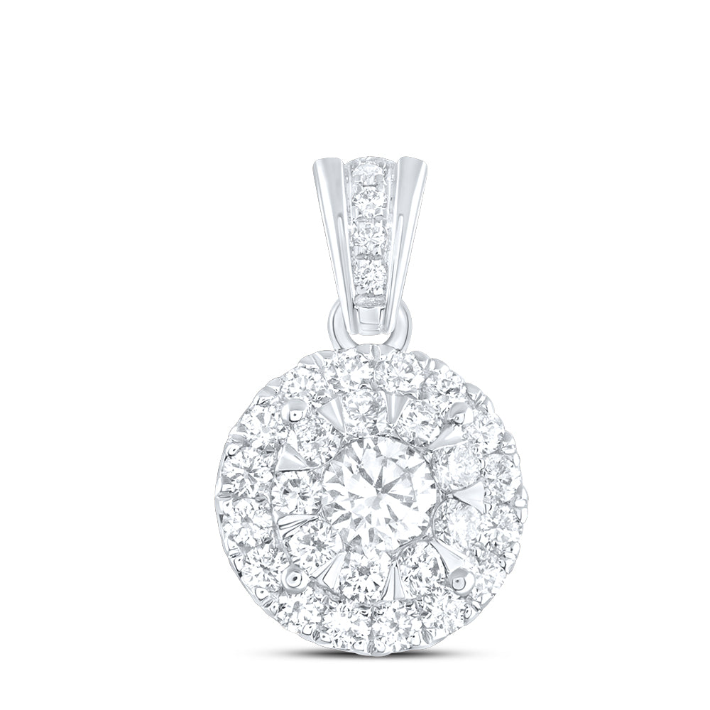 3/4Ctw-Dia Ana M Elite 1/4Ct-Crd Fashion Round Pendant (1.48 grams)