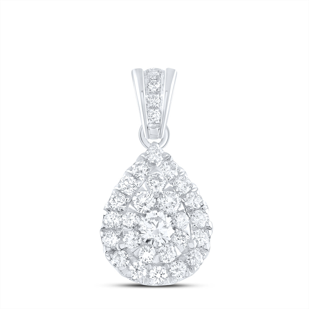 5/8Ctw-Dia Ana M Elite Fashion Pear Pendant (1.61 grams)