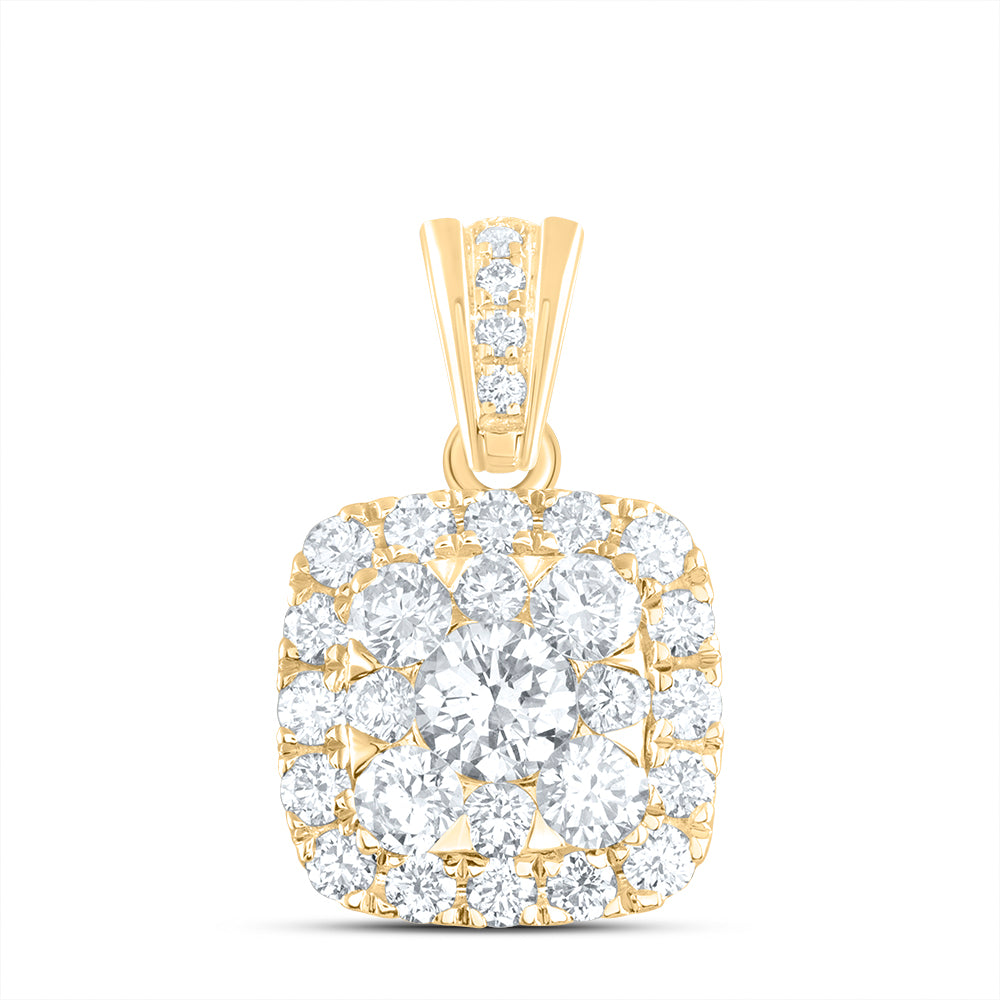 7/8Ctw-Dia Ana M Elite 1/4Ct-Crd Fashion Cushion Pendant (1.73 grams)