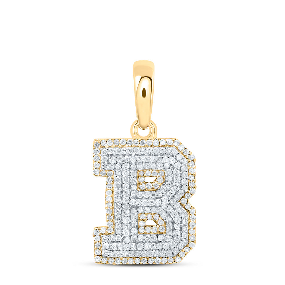 5/8Ctw-Dia P1 Gift Initial "B" Pendant (2.595 grams)