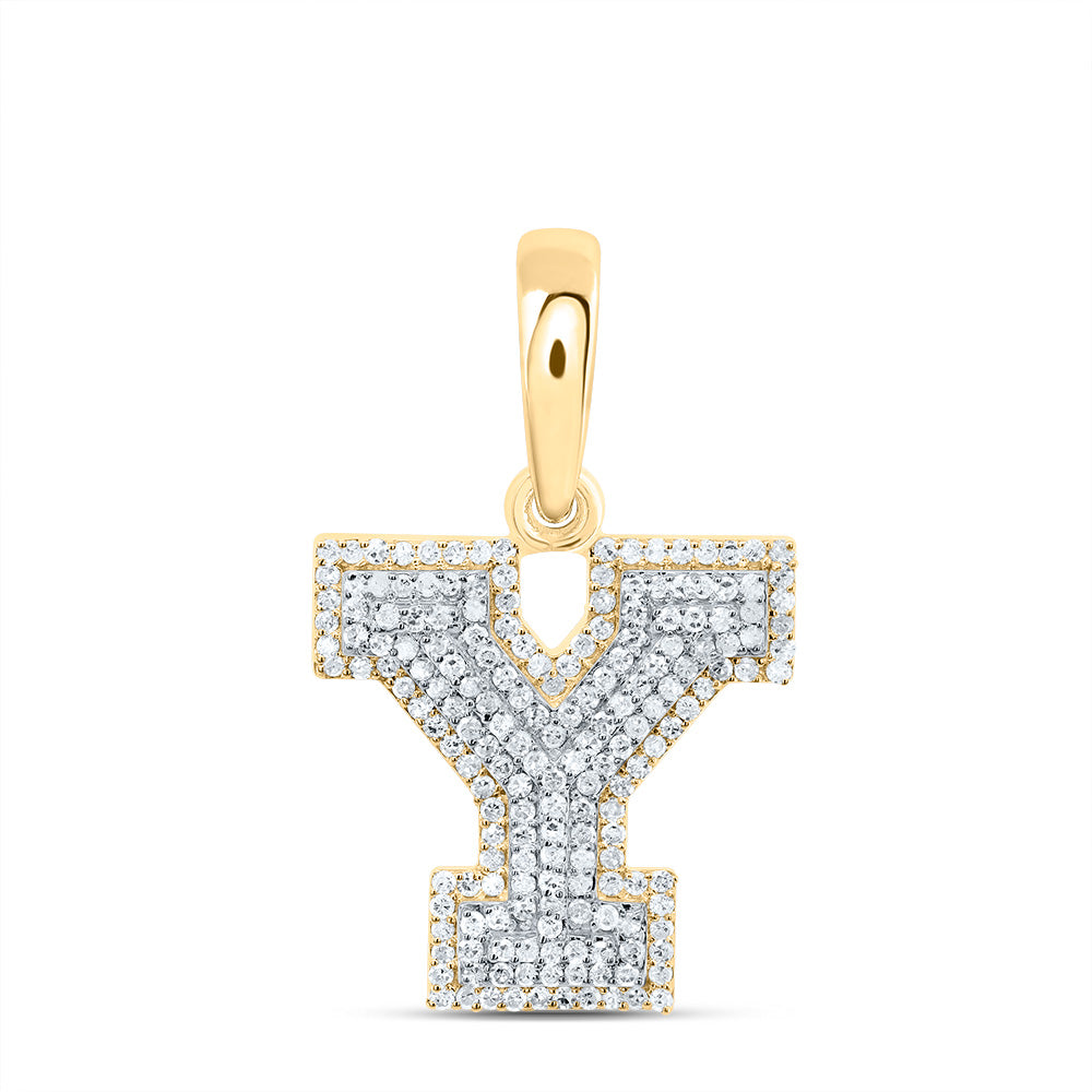 1/2Ctw-Dia P1 Gift Initial "Y" Pendant (2.234 grams)