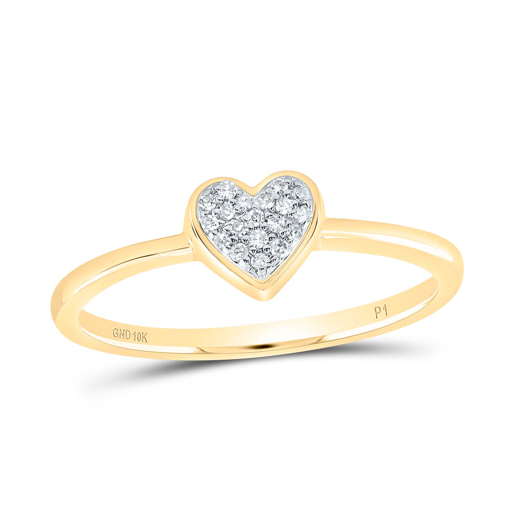 1/20Ctw-Nat Dia P1 Gift Heart Ring (1.21 grams)