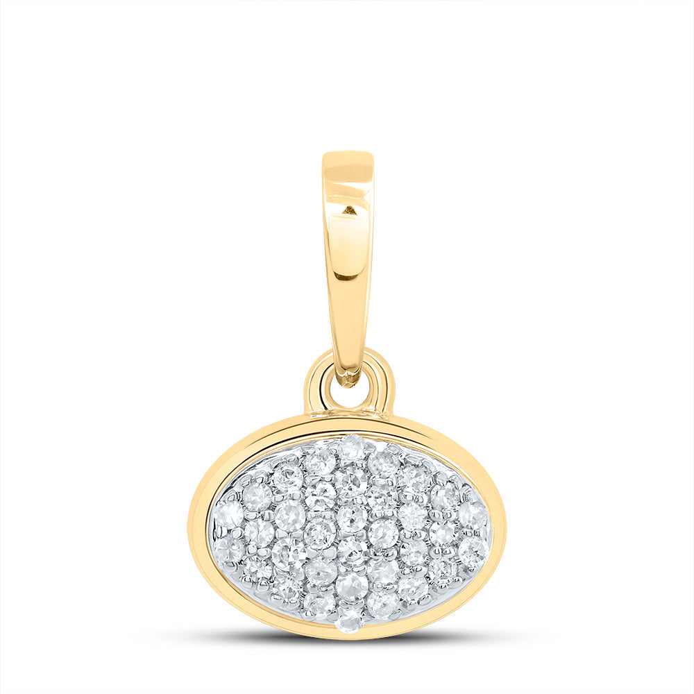 1/10Ctw-Dia P1 Gift Oval Pendant (0.582 grams)