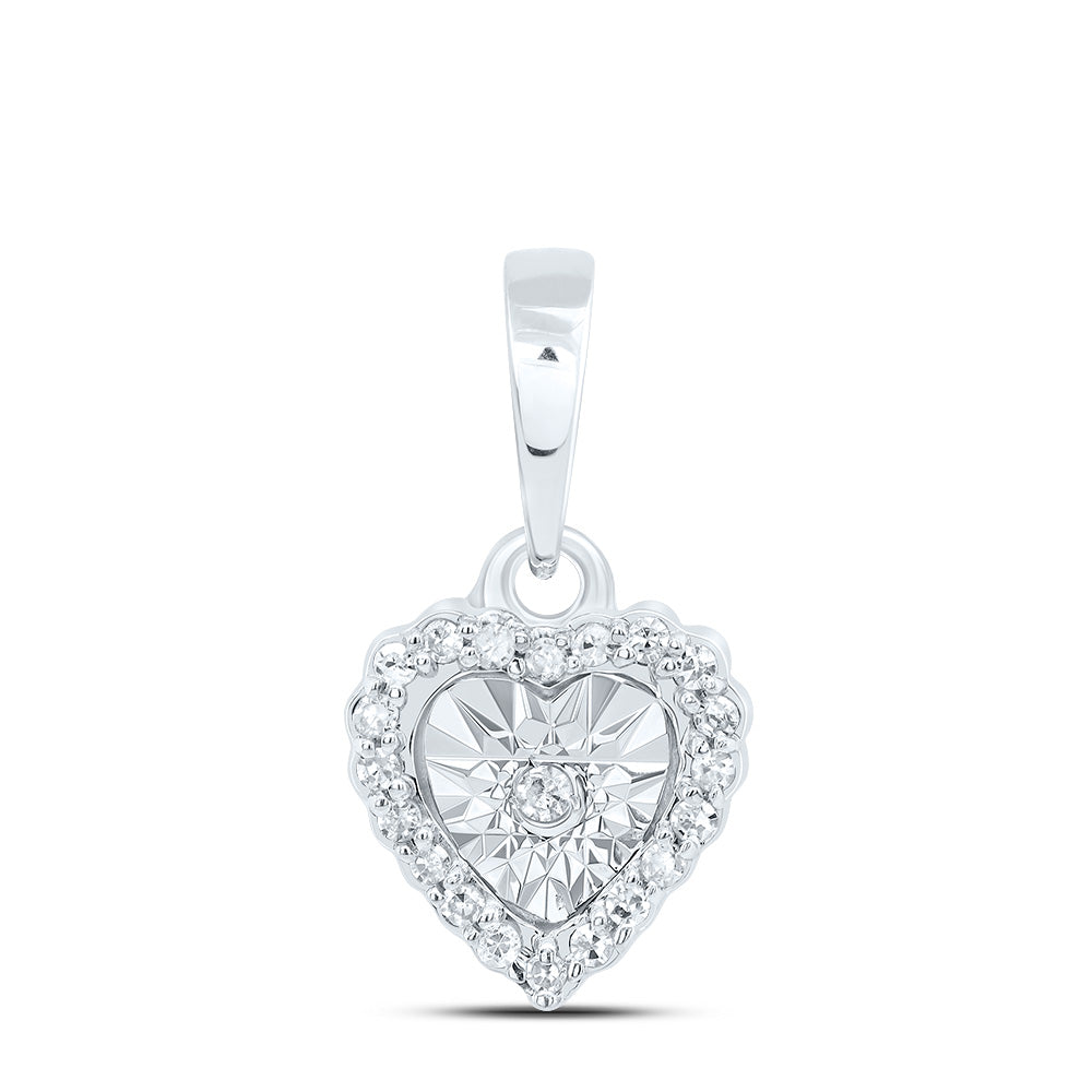 1/20Ctw-Nat Dia P1 Gift Heart Pendant