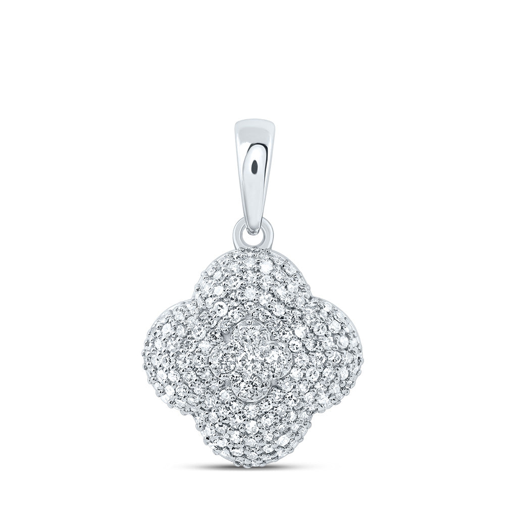 5/8Ctw-Dia Nk Fashion Clover Pendant (1.523 grams)