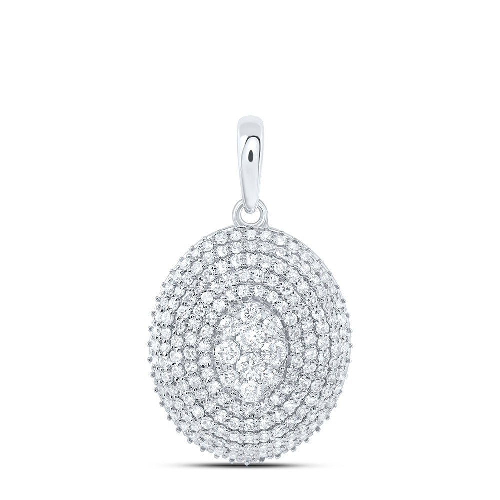 7/8Ctw-Diamond Fashion Oval Pendant (1.95 grams)