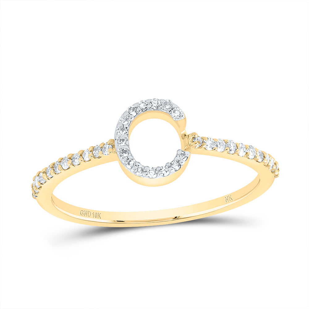 1/6Ctw-Dia Nk Gift Initial "C" Ring (1.15 grams)