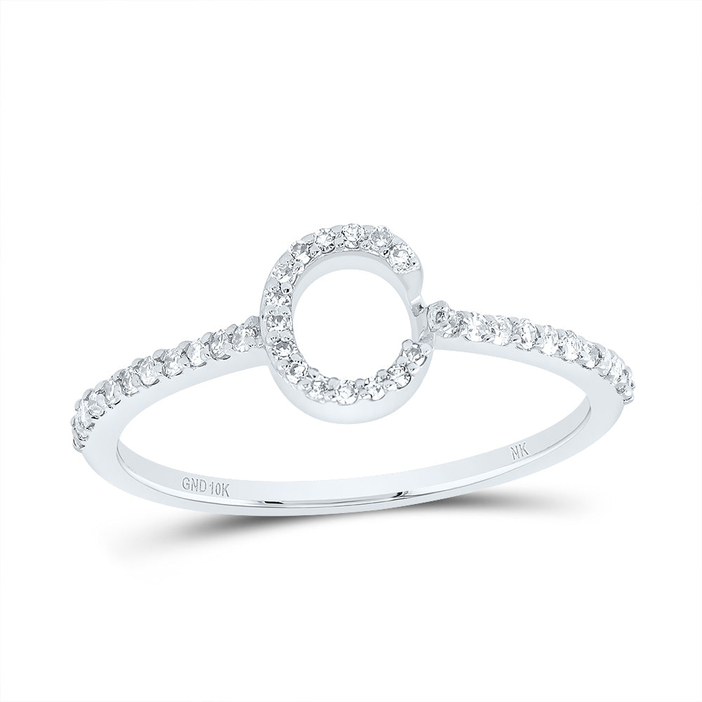 1/6Ctw-Dia Nk Gift Initial "C" Ring (1.25 grams)