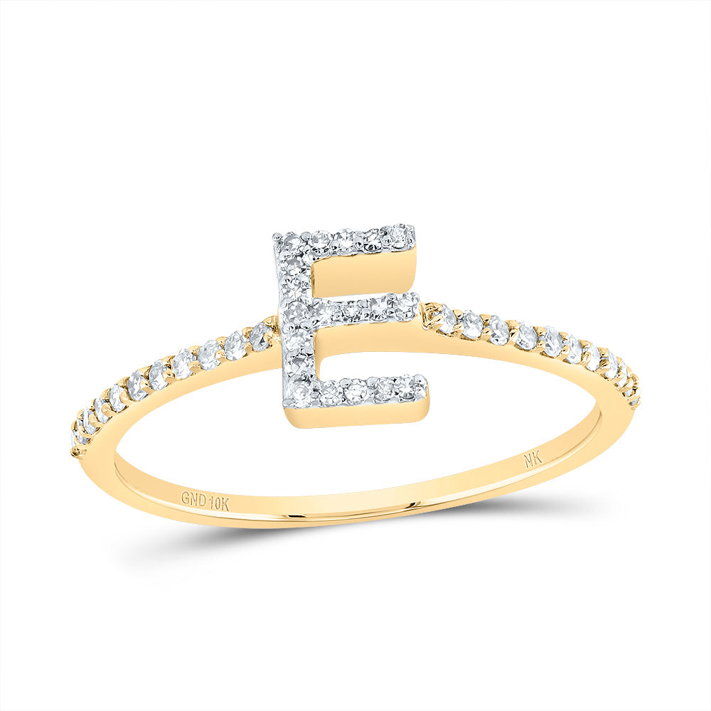 1/6Ctw-Dia Nk Gift Initial "E" Ring (1.26 grams)