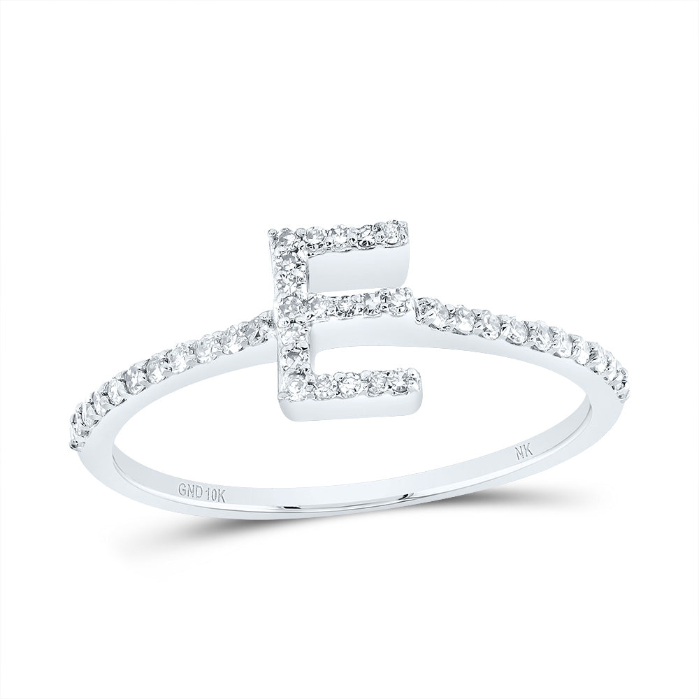 1/6Ctw-Dia Nk Gift Initial "E" Ring (1.29 grams)