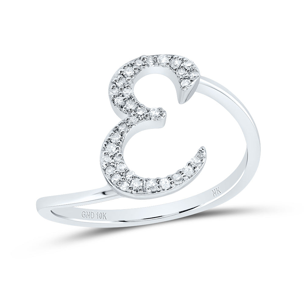 1/8Ctw-Dia Nk Gift Initial "E" Ring (1.49 grams)