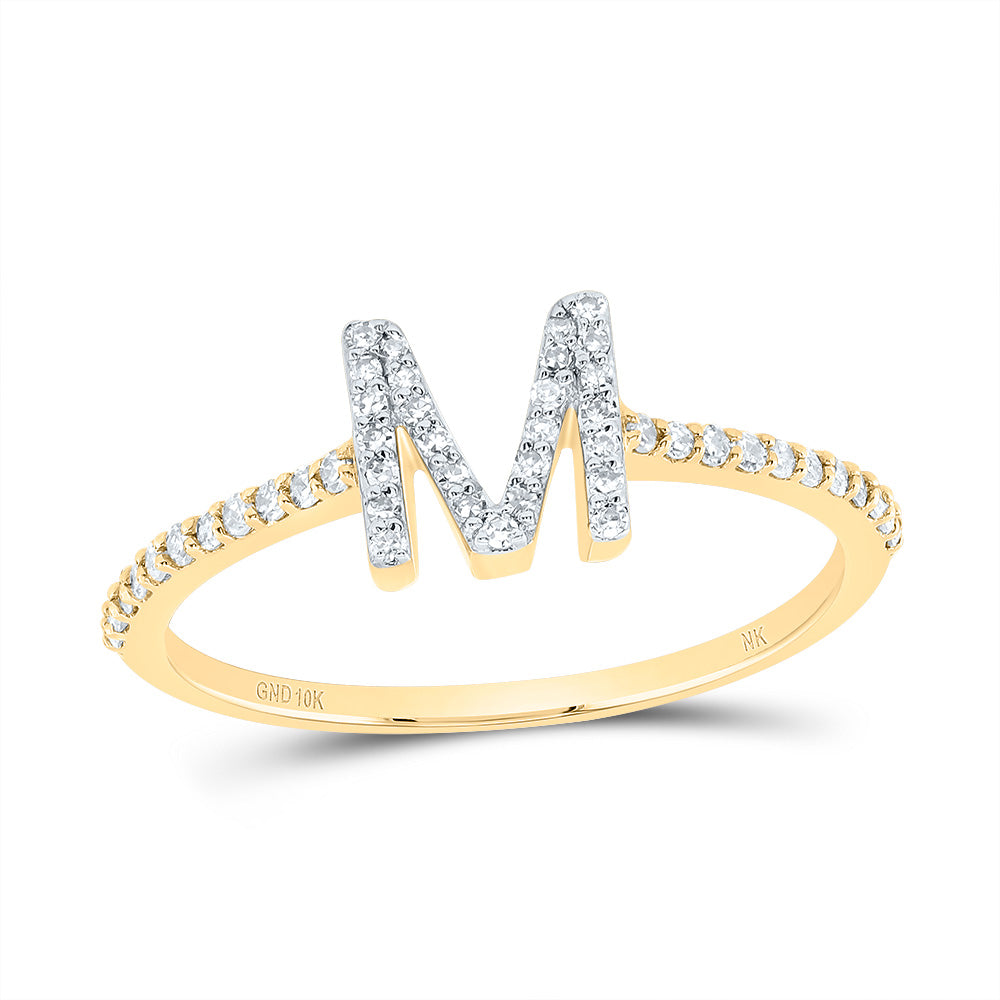 1/5Ctw-Dia Nk Gift Initial "M" Ring (1.54 grams)