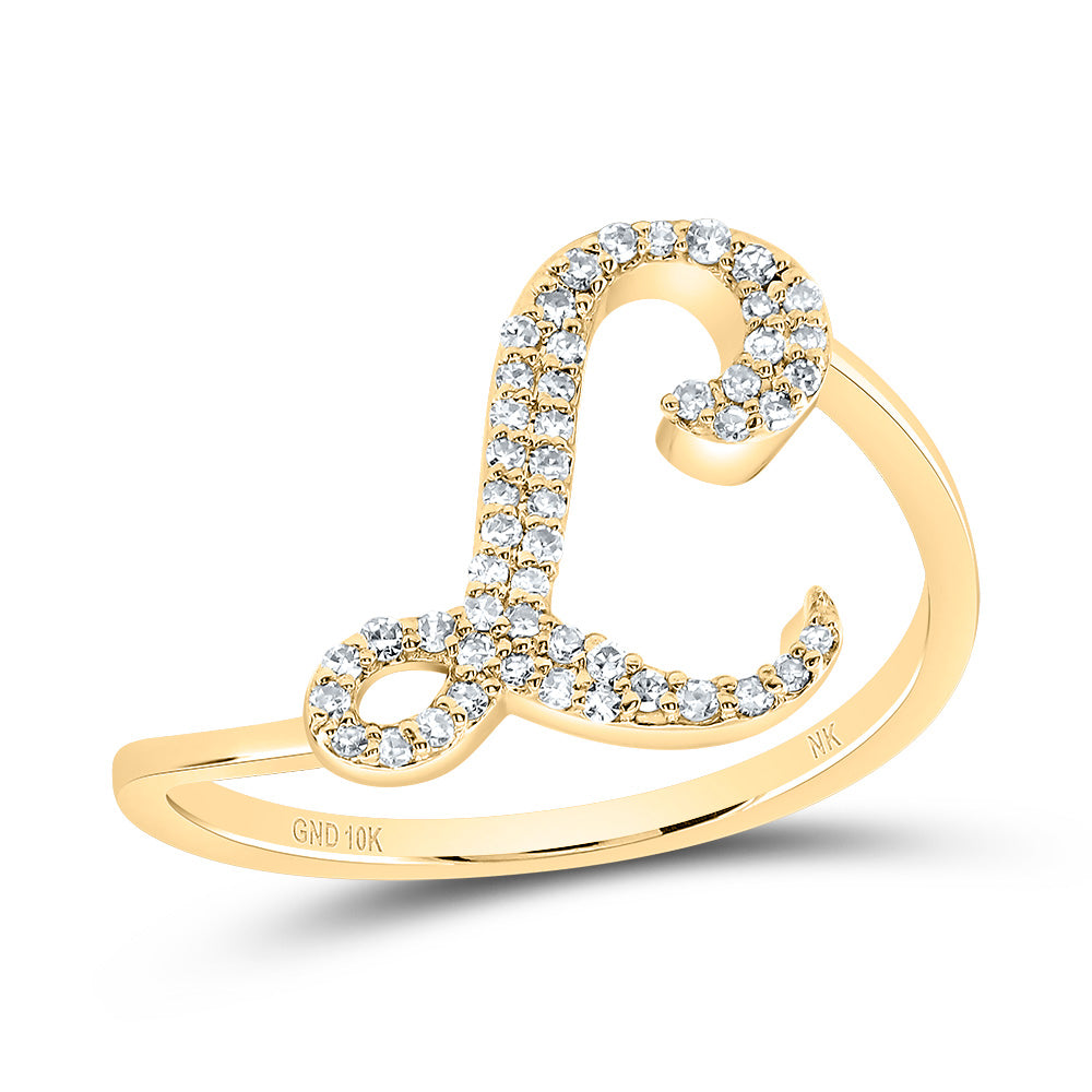 1/6Ctw-Dia Nk Gift Initial "L" Ring (1.55 grams)