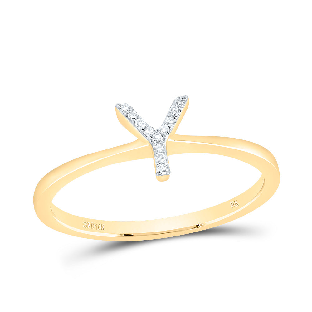 1/20Ctw-Dia Nk Gift Initial "Y" Ring (1.37 grams)