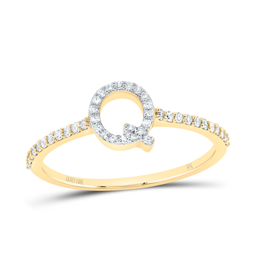 1/6Ctw-Dia Nk Gift Initial "Q" Ring (1.21 grams)