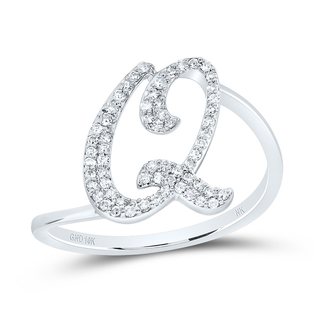 1/5Ctw-Dia Nk Gift Initial "Q" Ring (1.62 grams)