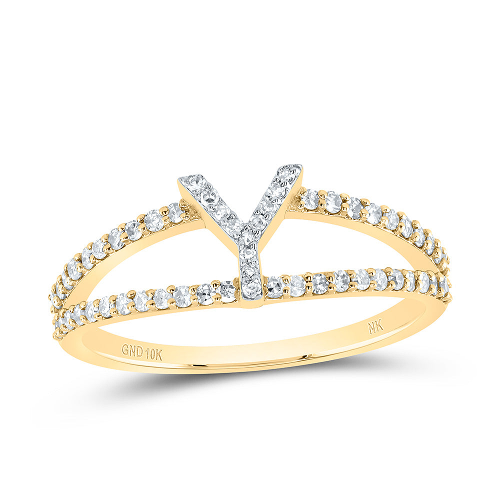 1/4Ctw-Dia Nk Gift Initial "Y" Ladies Ring (1.64 grams)