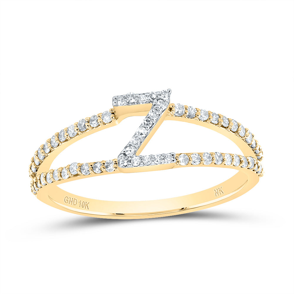 1/4Ctw-Dia Nk Gift Initial "Z" Ladies Ring (1.64 grams)