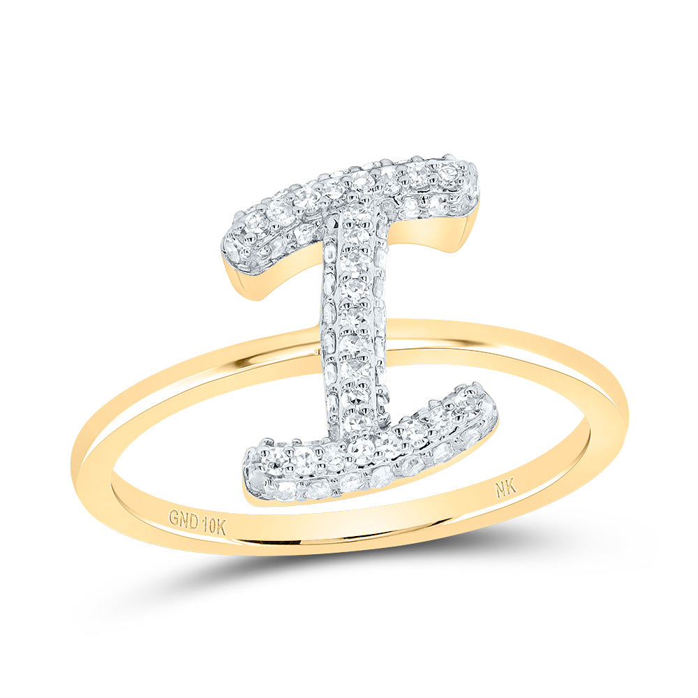 1/3Ctw-Dia Nk Fashion Initial "I" Ring (2.23 grams)