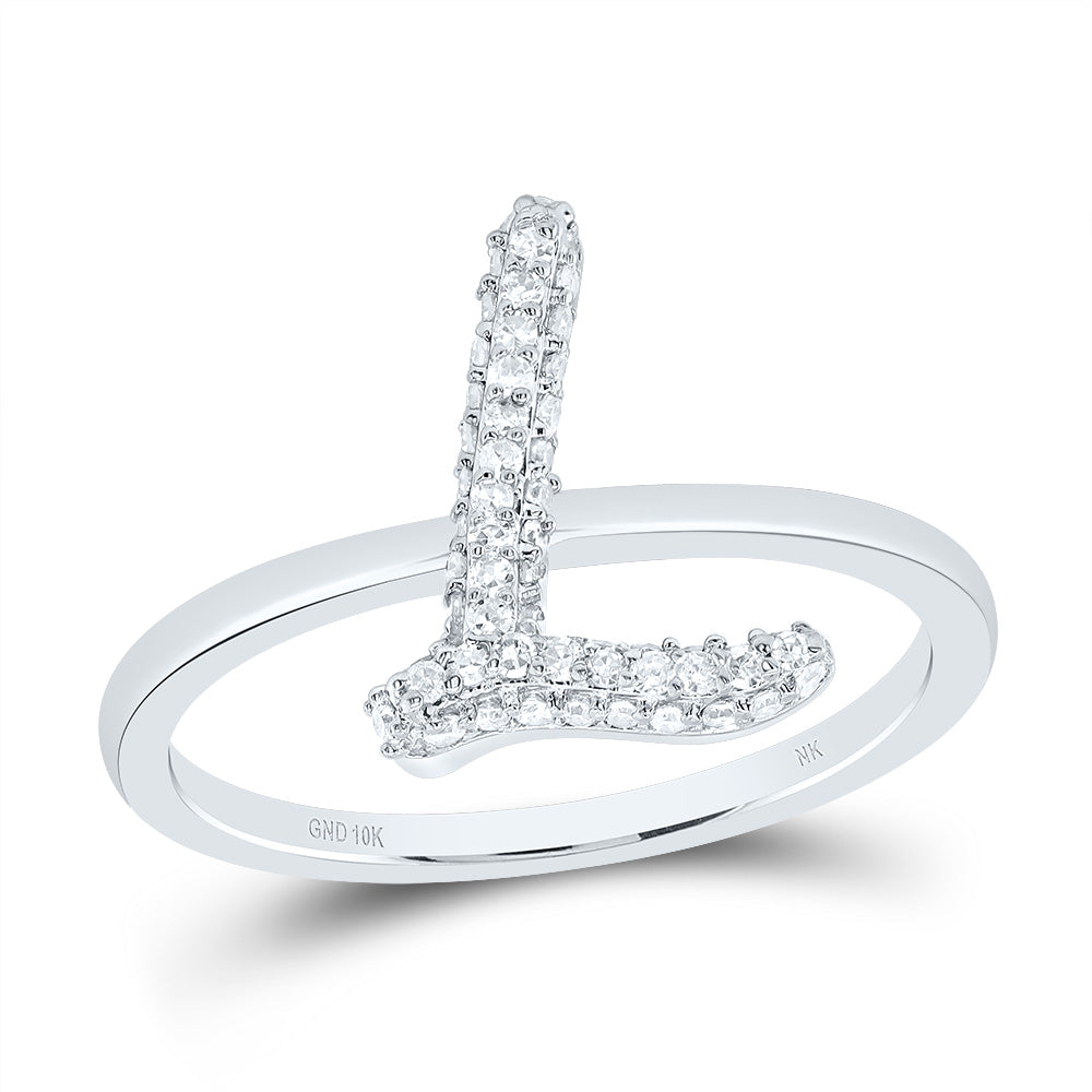 1/5Ctw-Dia Nk Fashion Initial "L" Ring (2.28 grams)