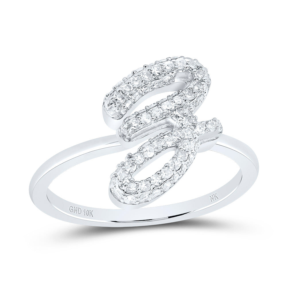 3/8Ctw-Dia Nk Fashion Initial "Z" Ring (2.61 grams)