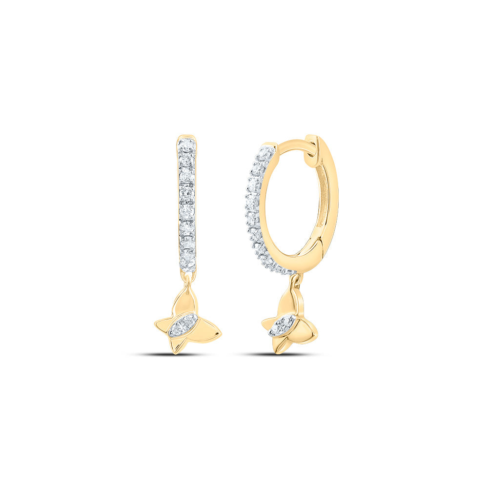1/10 Ctw-Diamond Gift Butterfly Dangling Earring