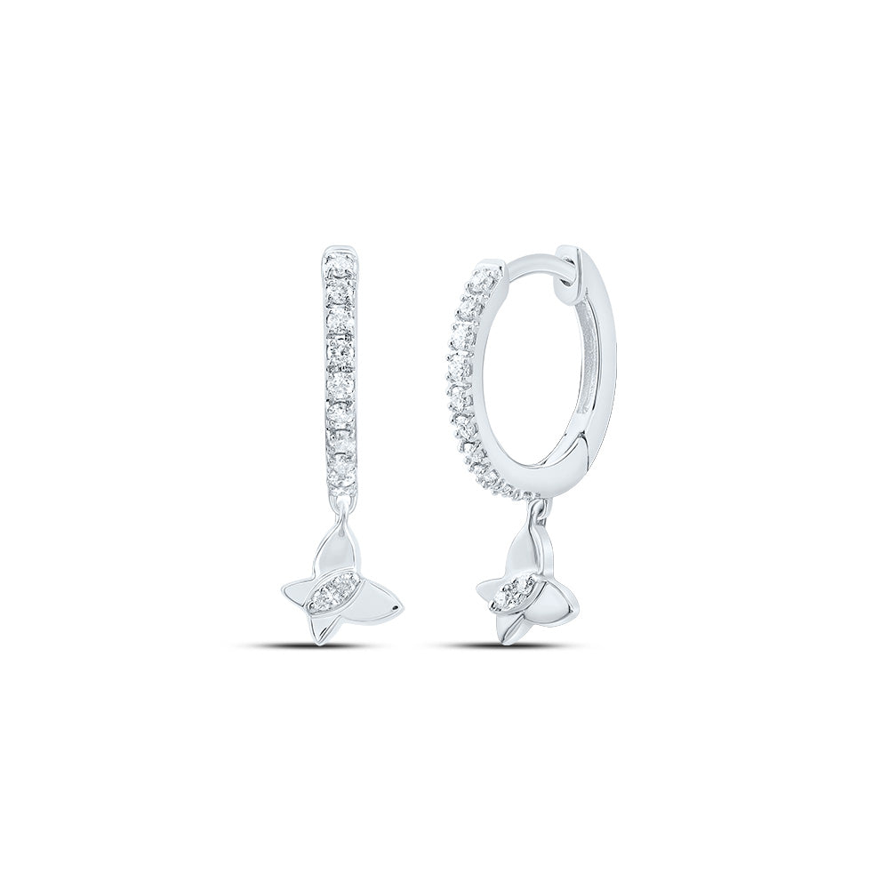 1/10 Ctw-Dia Cn Gift Butterfly Dangling Earring