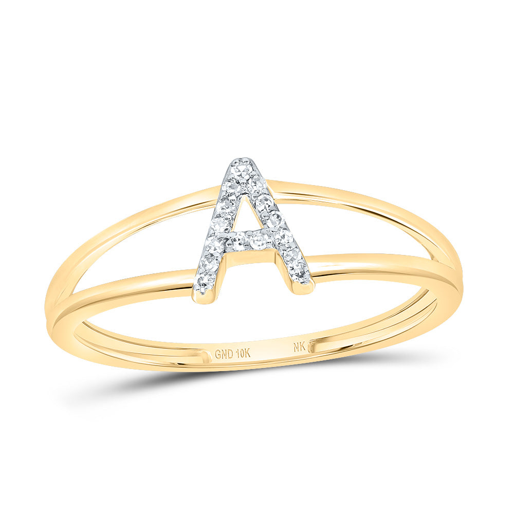 1/20Ctw-Dia Nk Gift Initial "A" Ladies Ring (1.13 grams)