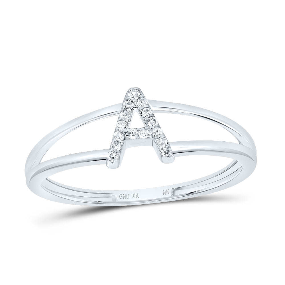 1/20Ctw-Dia Nk Gift Initial "A" Ladies Ring (1.16 grams)