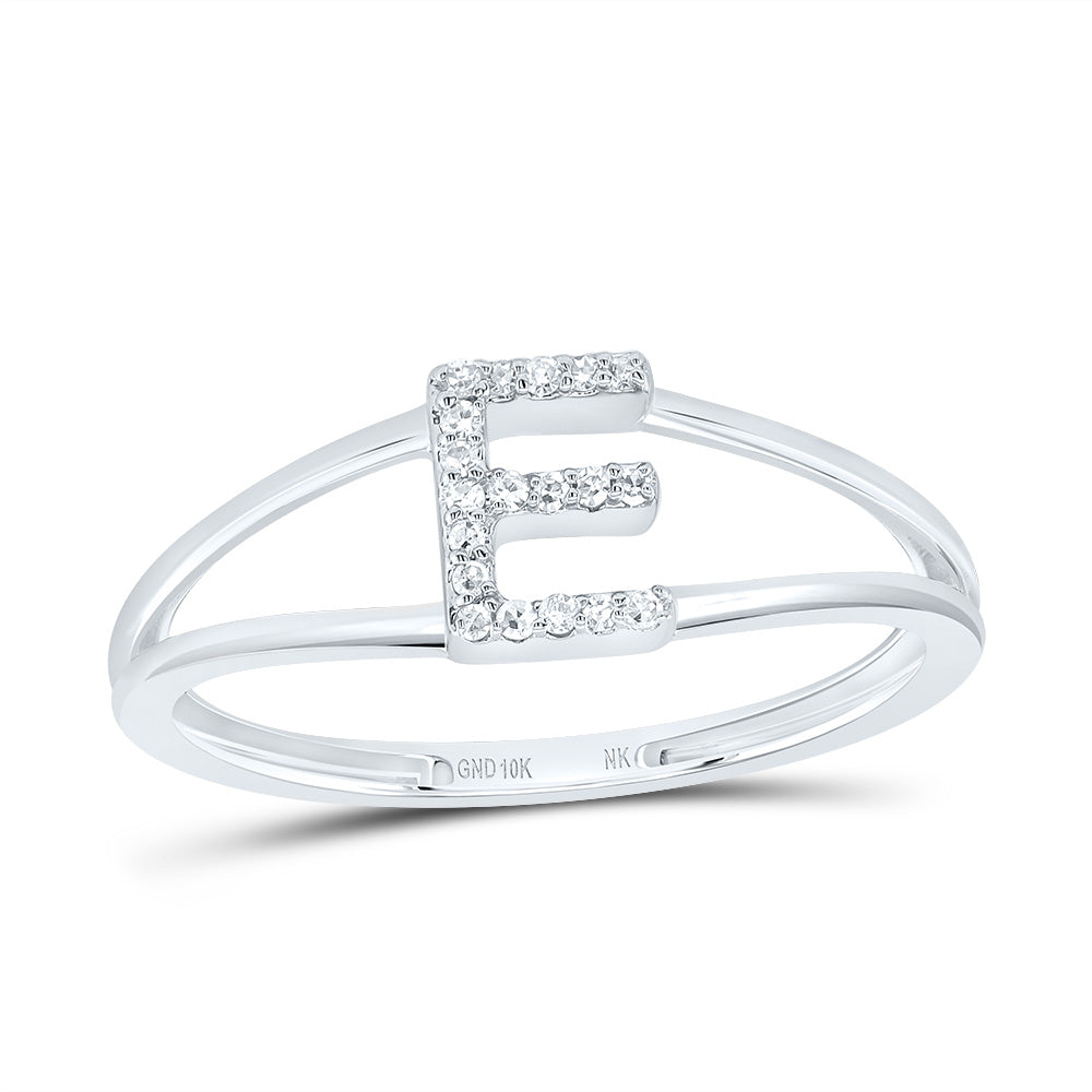 1/20Ctw-Dia Nk Gift Initial "E" Ladies Ring (1.3 grams)