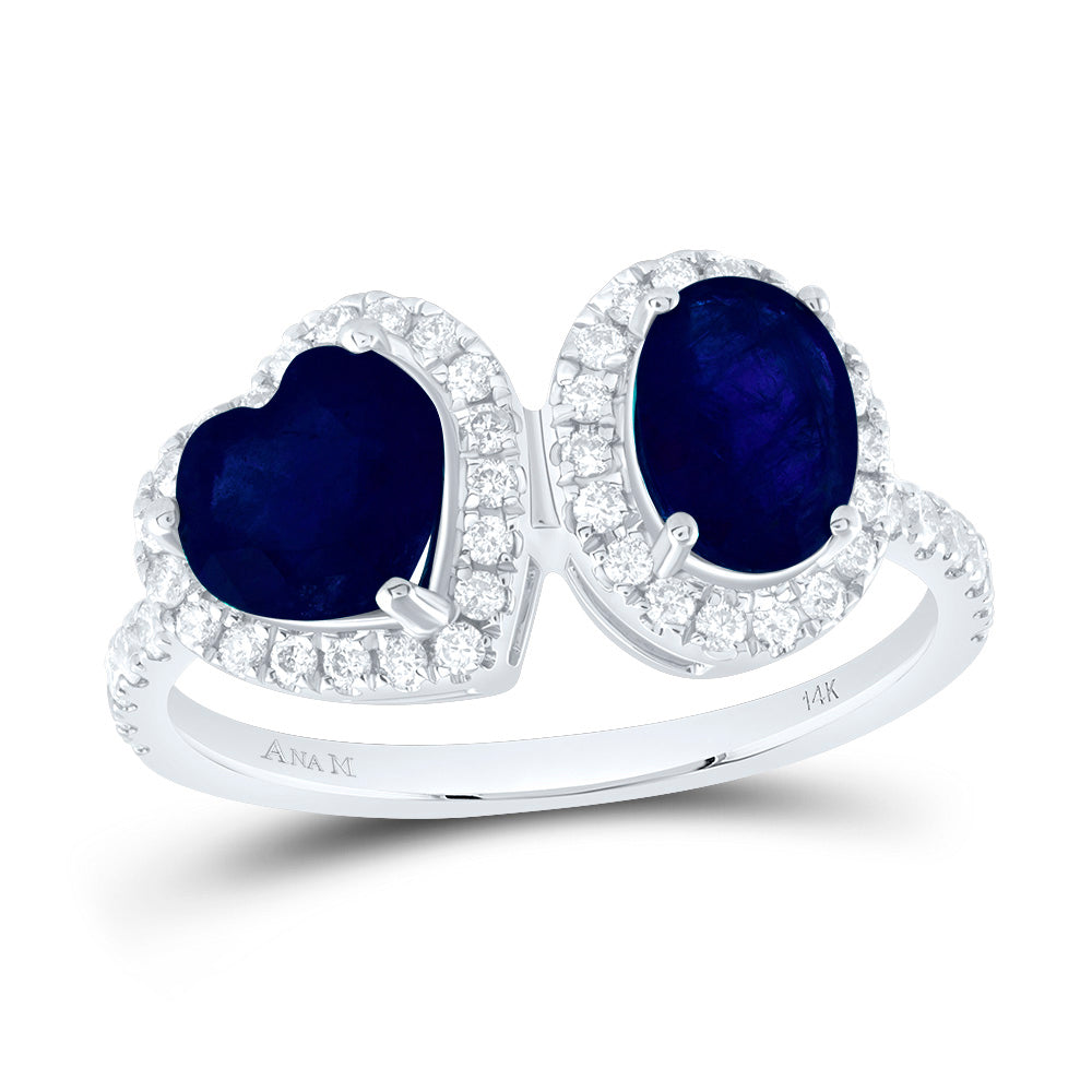 3/8Ctw-Nat Dia Ana M 6.5Mm Hs-Bs, 7X5Mm Ov-Bs Nat Gem Ring (2.52 grams)