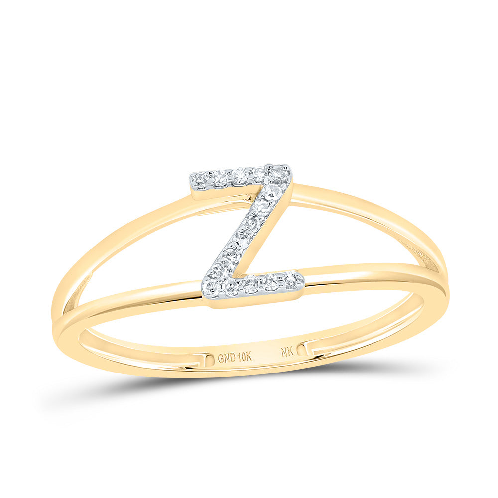 1/20Ctw-Diamond Gift Initial "Z" Ladies Ring (1.26 grams)