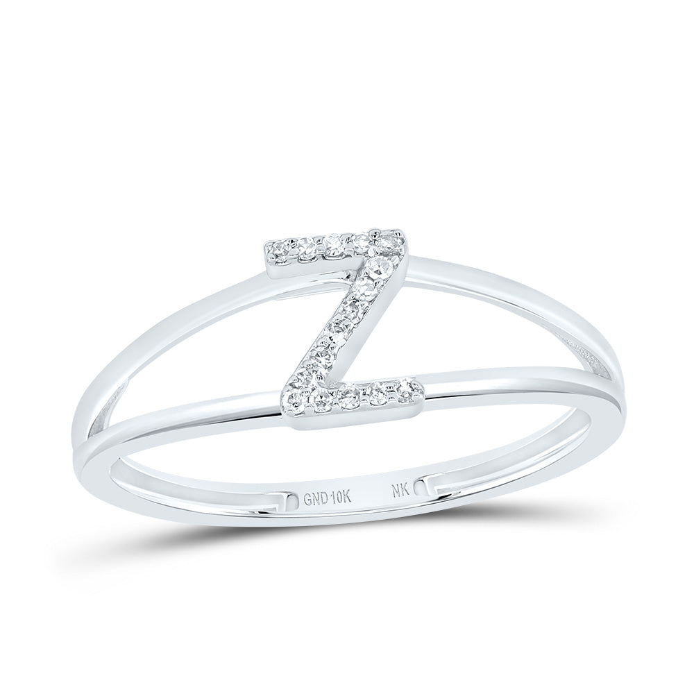 1/20Ctw-Diamond Gift Initial "Z" Ladies Ring (1.28 grams)