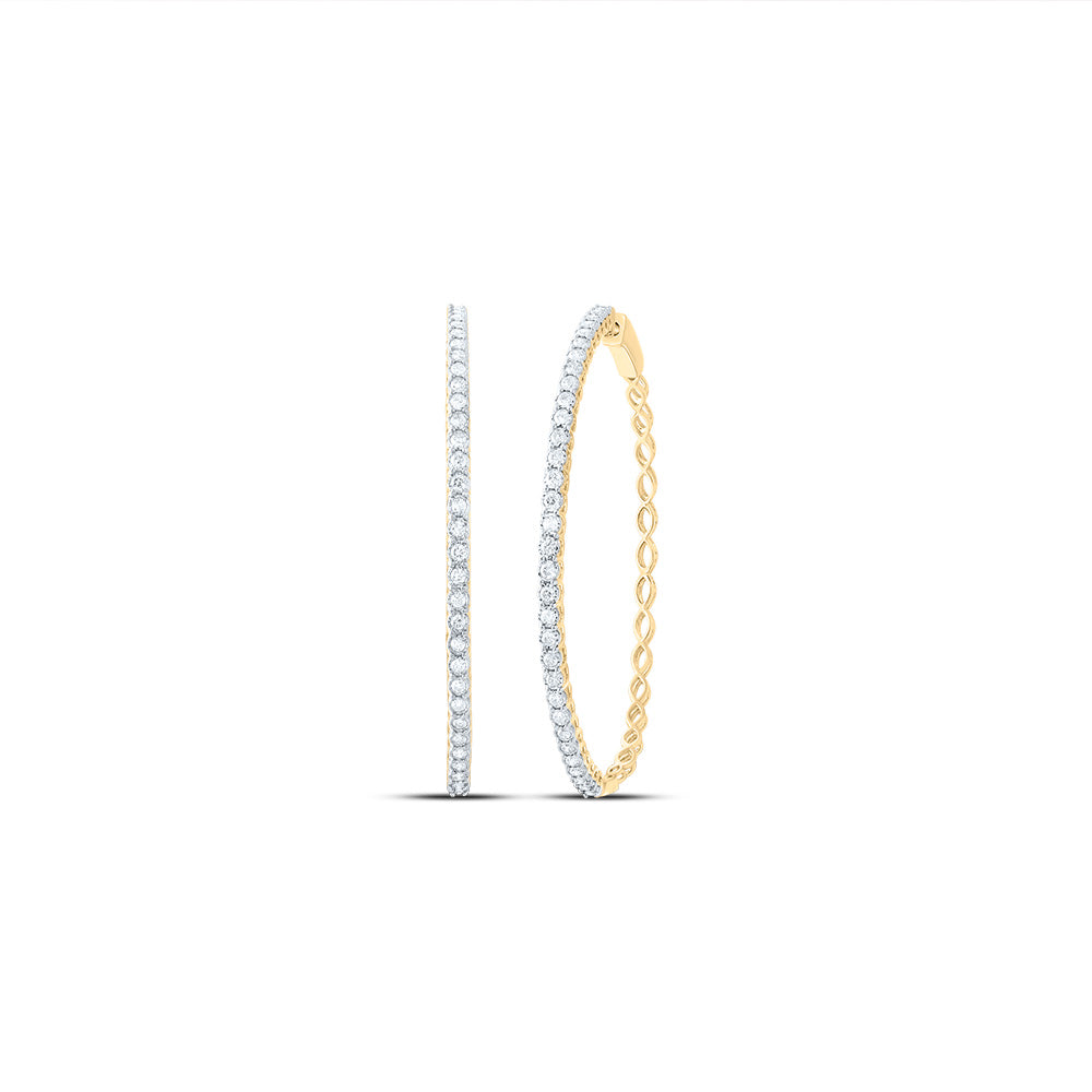 1Ctw-Diamond Fashion Hoop Earring